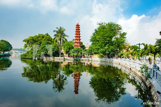 Picture of Tran Quoc pagoda in Ha Noi capital of Vietnam
